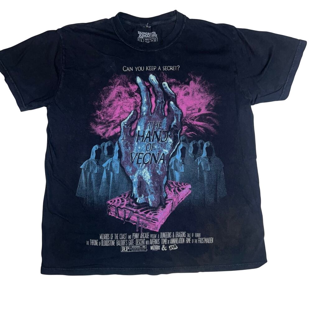 Dungeons And Dragons Hand Of Vecna Black Graphic T Shirt Mens large Penny Arcade
